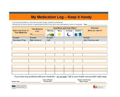 58 Medication List Templates For Any Patient Word Excel Pdf