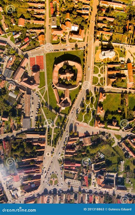 Romania Prejmer Fortified Church Aerial View from Drone , Medieval ...