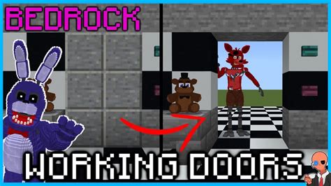 How To Build Fnaf 1 Doors In Mcpe 119 Minecraft Fnaf How To Build