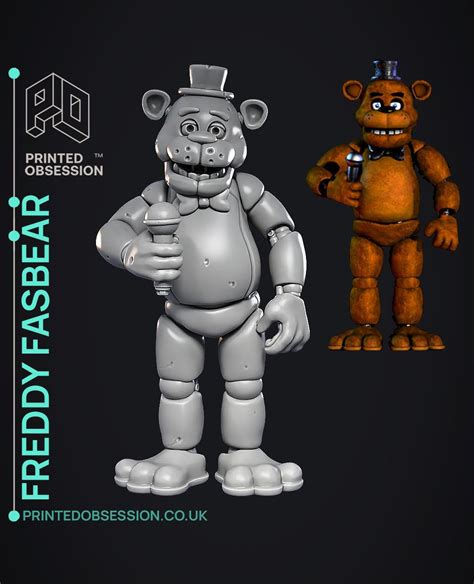 Freddy Fazbear Fnaf Fan Art 3d Model By Printedobsession On Thangs