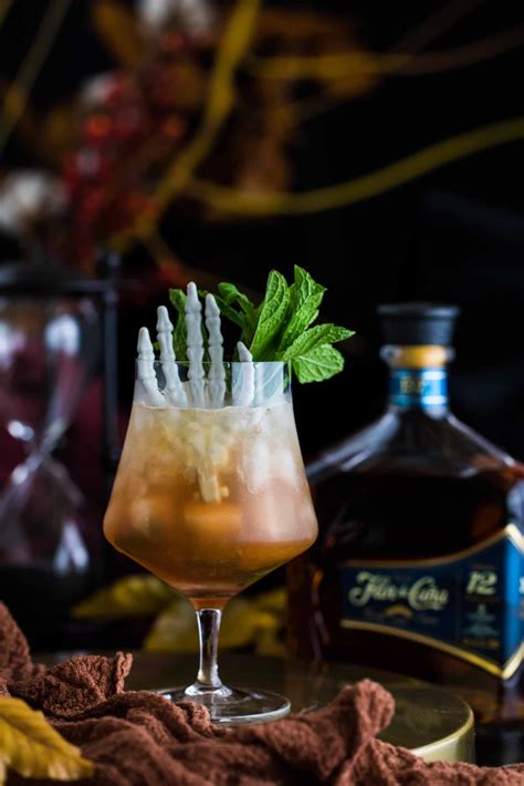 Ghouls And Smoke Halloween Rum Cocktail Made With Flor De Cana