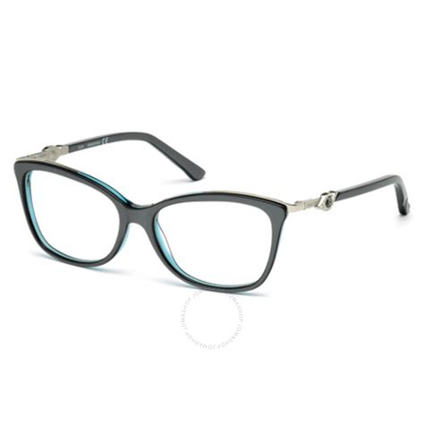 Swarovski Ladies Grey Round Eyeglass Frames Sk515102053 664689665037 Eyeglasses Jomashop