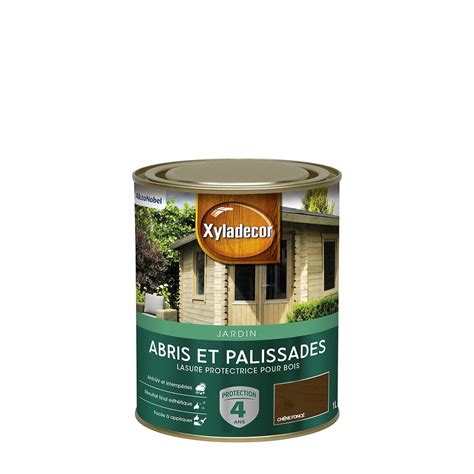 Lasure Bois Exterieur Xyladecor Abris Et Palissades Mat Chêne Fonce 1L