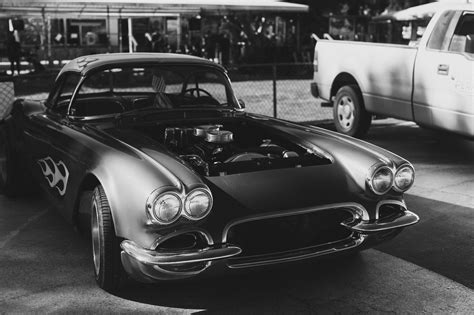 classic chevrolet corvette  stock photo