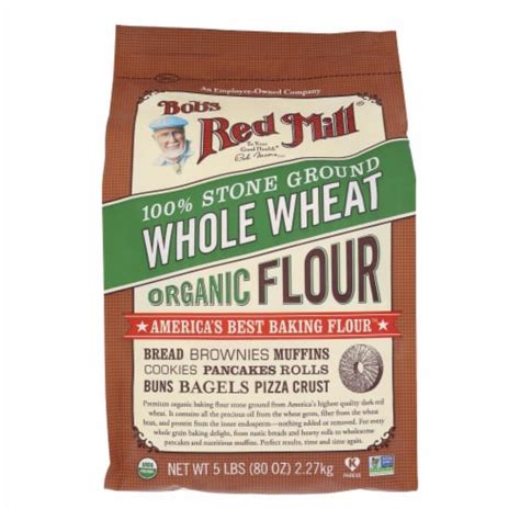 Bob S Red Mill Organic Whole Wheat Flour 5 Lb Case Of 4 4 Case