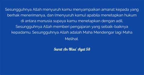 Surat An Nisa Ayat 58