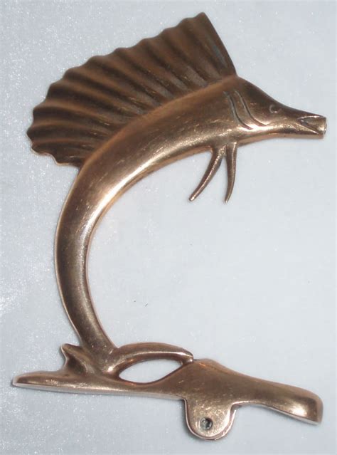 Vintage Solid Brass Fish Door Knocker 522