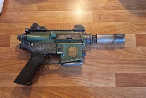 Finished My Junk Airsoft M4 To Warhammer 40k Las Pistol Made Mostly