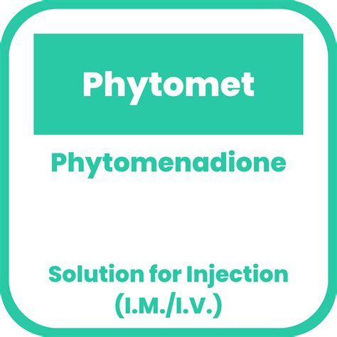 Phytomet Phytomenadione 10mg Ml Solution For Imiv Injection 10s