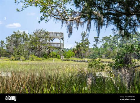 Skidaway Narrows Marsh Observation Tower Along Big Ferry Trail At