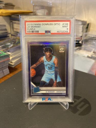 2019 20 Panini Donruss Optic JA MORANT 168 RC Rookie Purple Prizm PSA