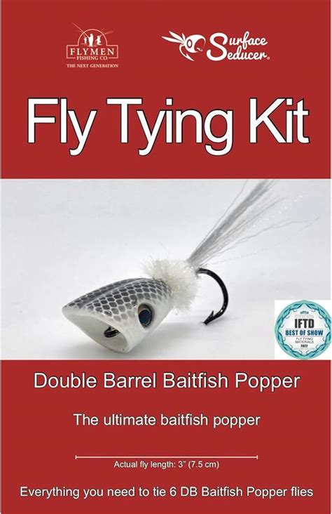 Amazon Flymen Fishing Company Double Barrel Baitfish Popper Fly