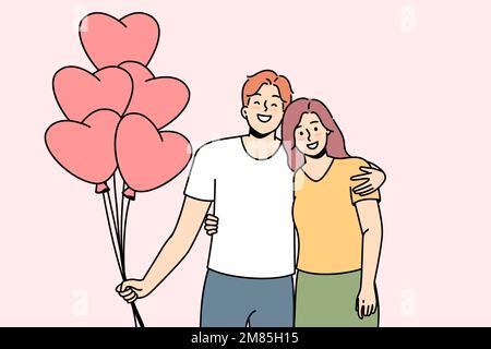 Supportive Relationship Flat Concept Vector Illustration Stock Vector