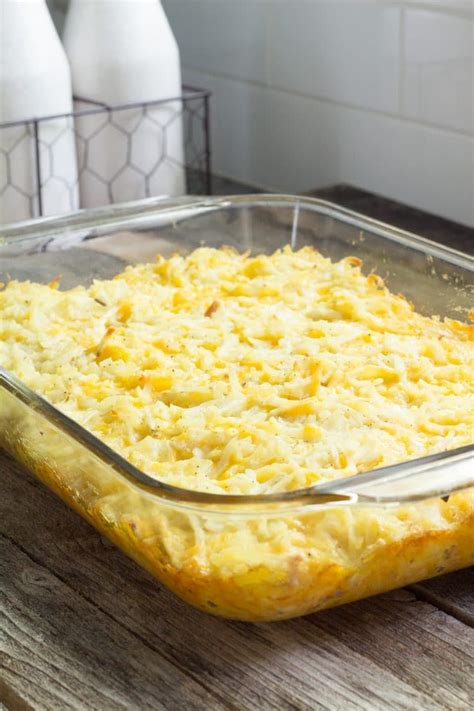 Cheesy Hash Brown Potato Casserole Without Sour Cream