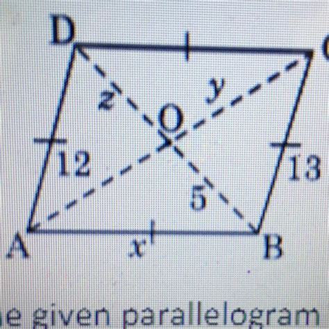 In The Given Figure Abcd Is A Rhombus Find The Values Of X Y And Z