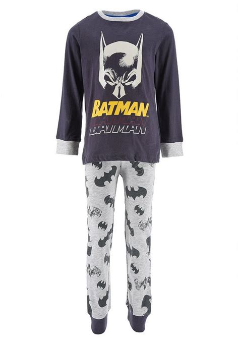 Batman Schlafanzug Kinder Jungen Pyjama Langarm Nachtwäsche 2 Tlg