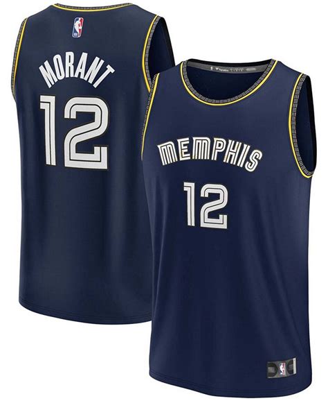 Fanatics Mens Ja Morant Navy Memphis Grizzlies 202122 Fast Break