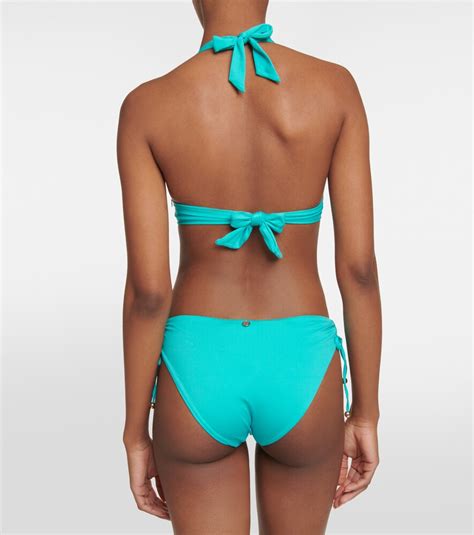 Max Mara Anika Halterneck Bikini Top In Cielo ModeSens