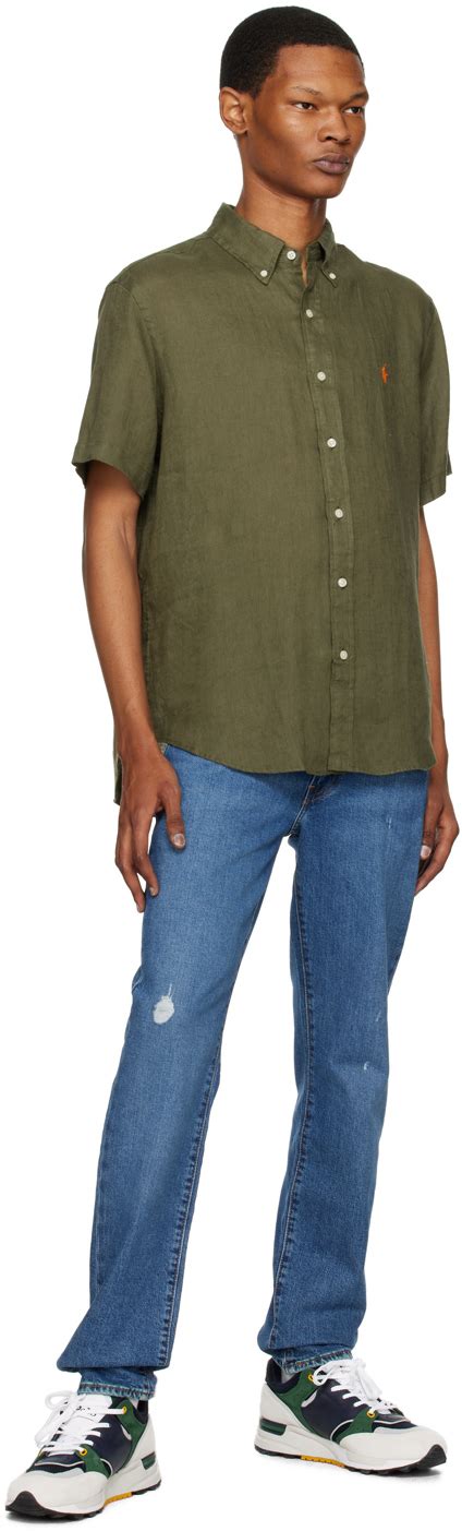 Polo Ralph Lauren Khaki Classic Fit Shirt Polo Ralph Lauren