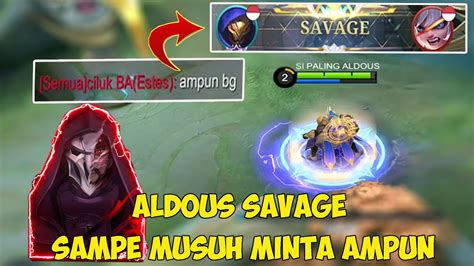 Aldous 3K Match Savage Di MCL Bareng Top 1 Global Franco Alucard