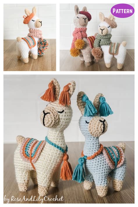 6 Amigurumi Llama Soft Toy Crochet Pattern