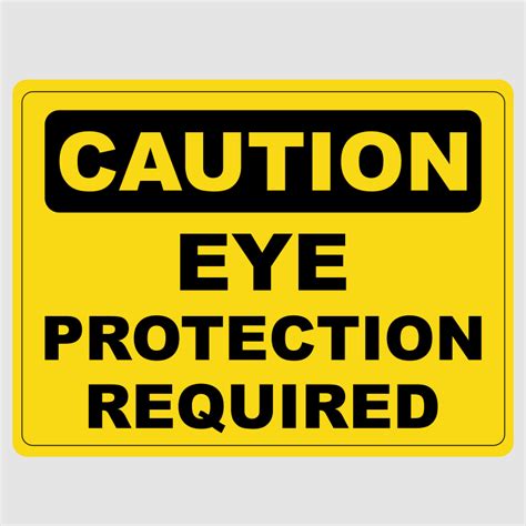 Eye Protection Required Sign