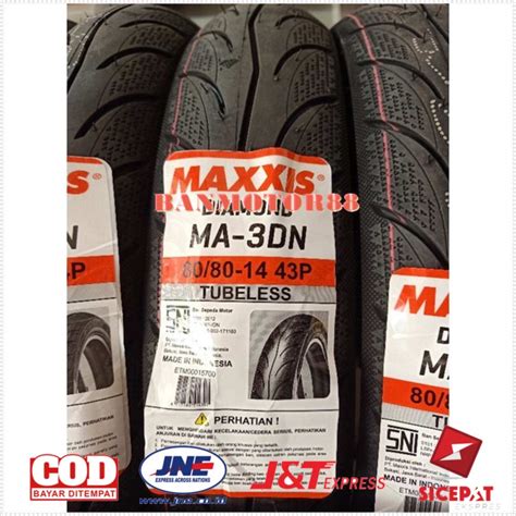 Jual Ban Maxxis Diamond MA3DN 80 80 Ring 14 Tubeless Matic Shopee