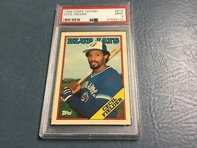 1988 TOPPS TIFFANY 618 CECIL FIELDER CARD PSA 9 MINT EBay