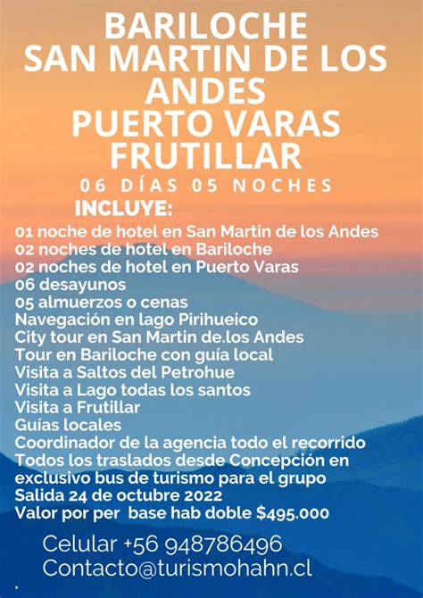 Bariloche San Martín de Los Andes Puerto Varas Frutillar 6 días 5