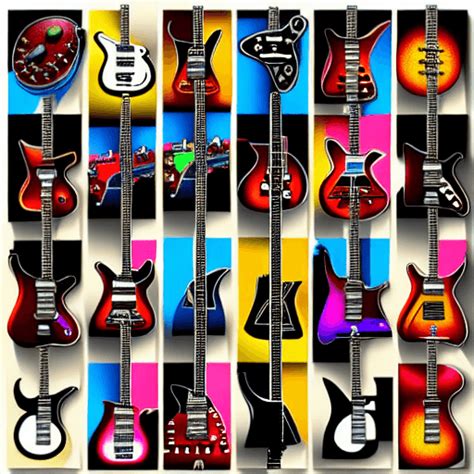 Electric Guitars Graphic · Creative Fabrica