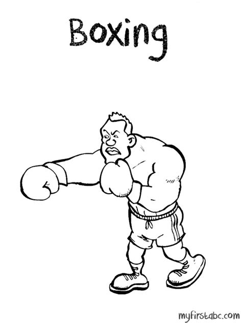 Coloriage Boxeur musclé dessin gratuit à imprimer