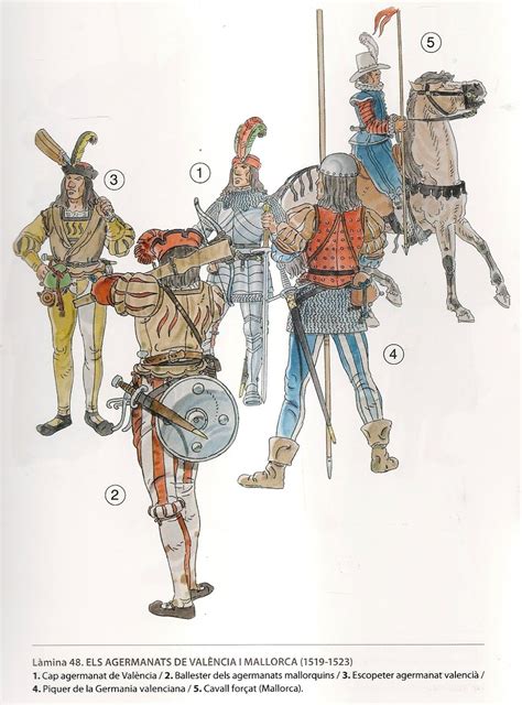 Soldiers Of Mediterranean Spain Early 1500s Arte Medieval