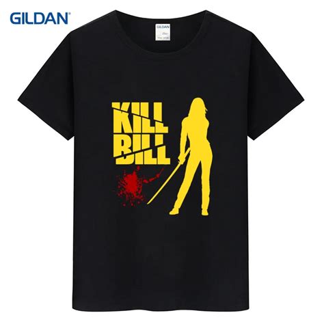 Kill Bill T Shirts Men Fashion Summer Short Sleeve Cotton Letter Print