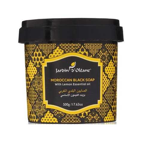 Jardin D Oleane Moroccan Black Soap With Lemon Essential Oil 500grm