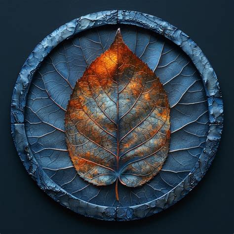 Premium Photo Circle And Metal Leaf