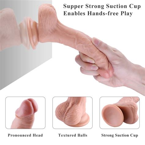 Realistic Dildo For Beginners With Suction Cup Base For Hand Free Play