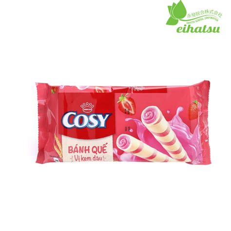 Bánh Quế Cosy Kem Vị Dâu Kinh Đô 126g Thùng 24 Gói Eihatsu