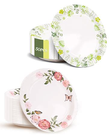 Amazon Vxyw Count Floral Oval Paper Plates X Large