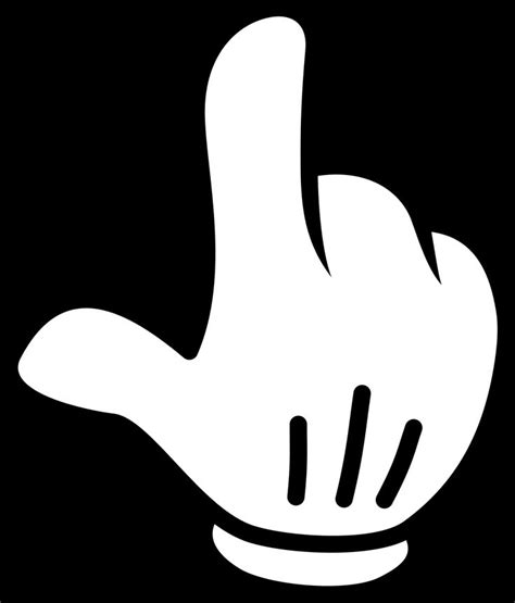 Mickey Mouse Pointing Finger Clip Art