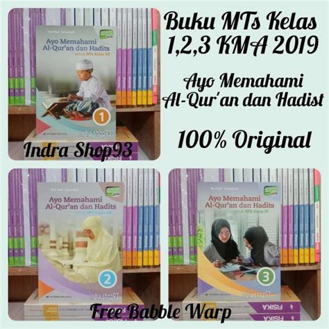 Jual Buku MTs Ayo Memahami Al Qur An Dan Hadits Kelas 1 2 3 MTs KMA