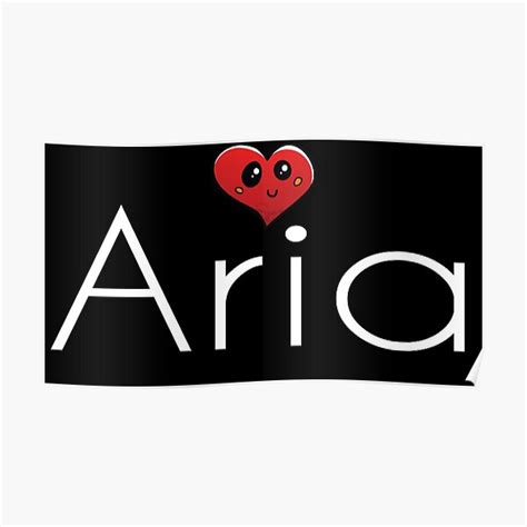 Aria Name Word Posters Redbubble