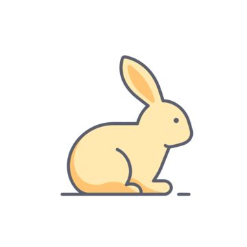 Flat Rabbit Illustration Illustration Vector A Lineal Icon Depicting