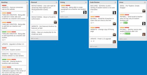 Screenshot Of Hstrys Trello Board