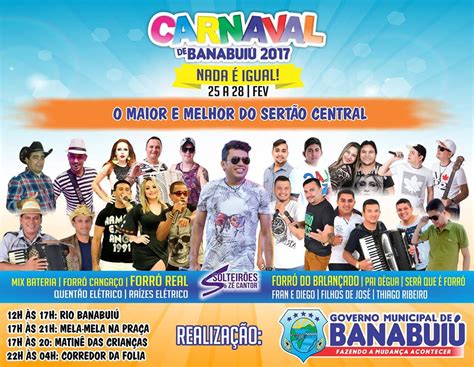 Prefeitura de Banabuiú divulga atrações do carnaval 2017 Monólitos Post