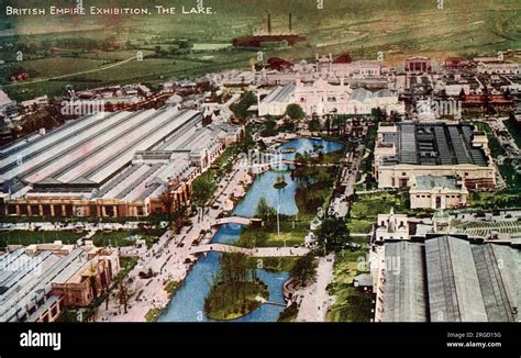 British Empire Exhibition Wembley London The Lake Stock Photo Alamy