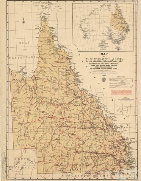 Stock Routes And Head Stations Queensland 1892 Queensland Historical Atlas