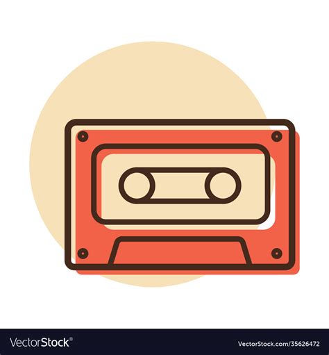 Audio Cassette Tape Icon Royalty Free Vector Image