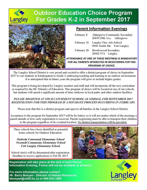 Outdoor Education Flyer