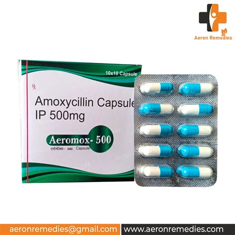 Amoxicillin 500mg Capsule AEROMOX 500 At Rs 85 Stripe Almox