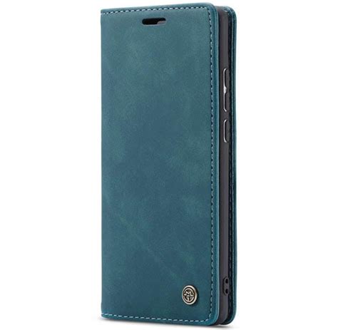 CaseMe Samsung Galaxy A20 Wallet Magnetic Flip Leather Case Blue